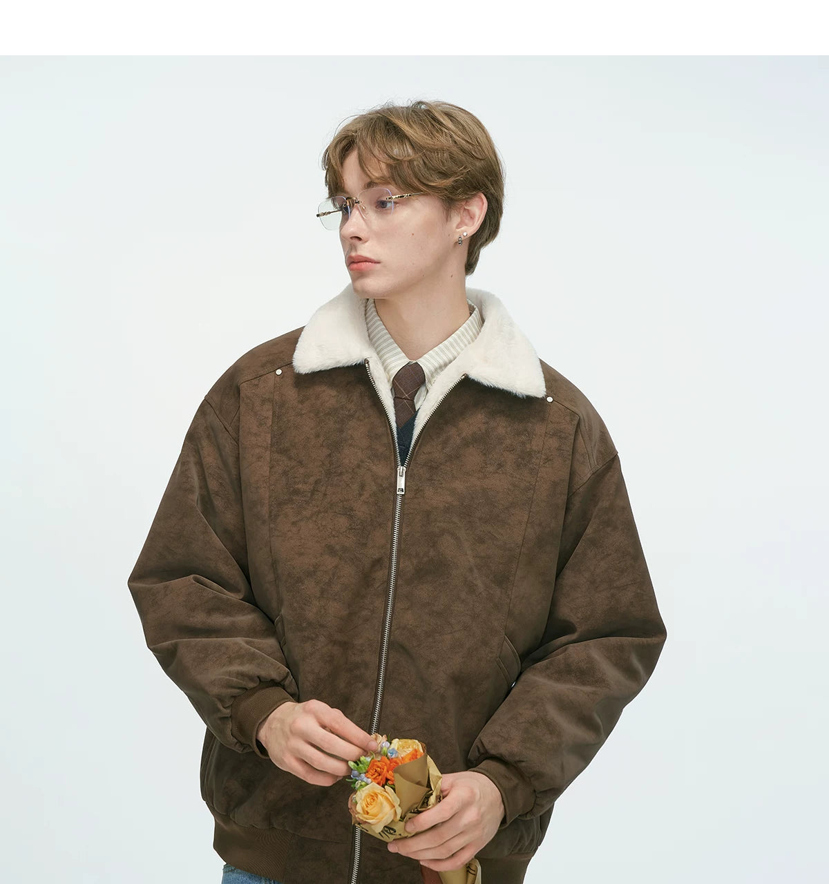 Shearling Transit Reversible Bomber