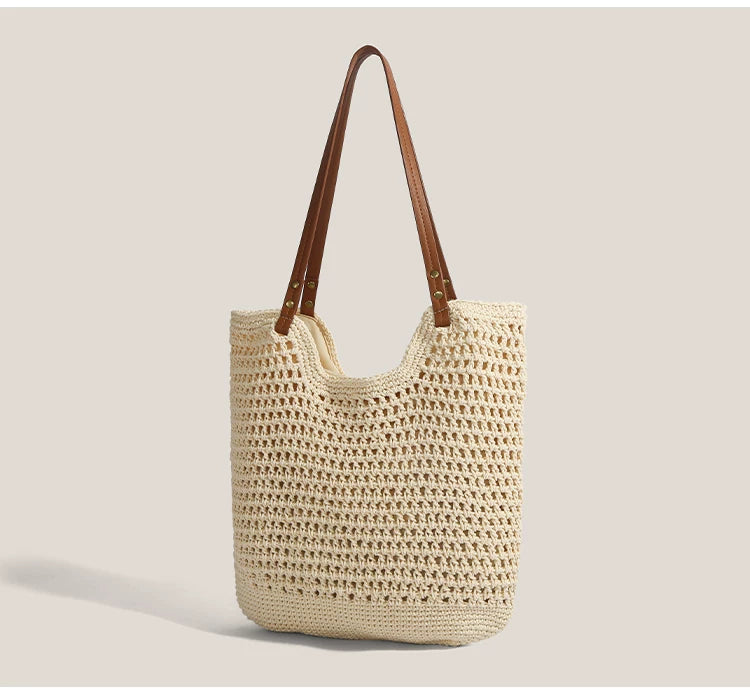 Sandy Breeze Woven Beach Tote