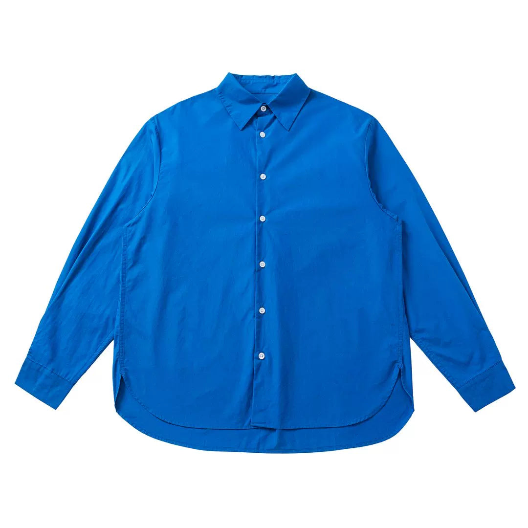 Cobalt Rush Oversize Poplin Shirt