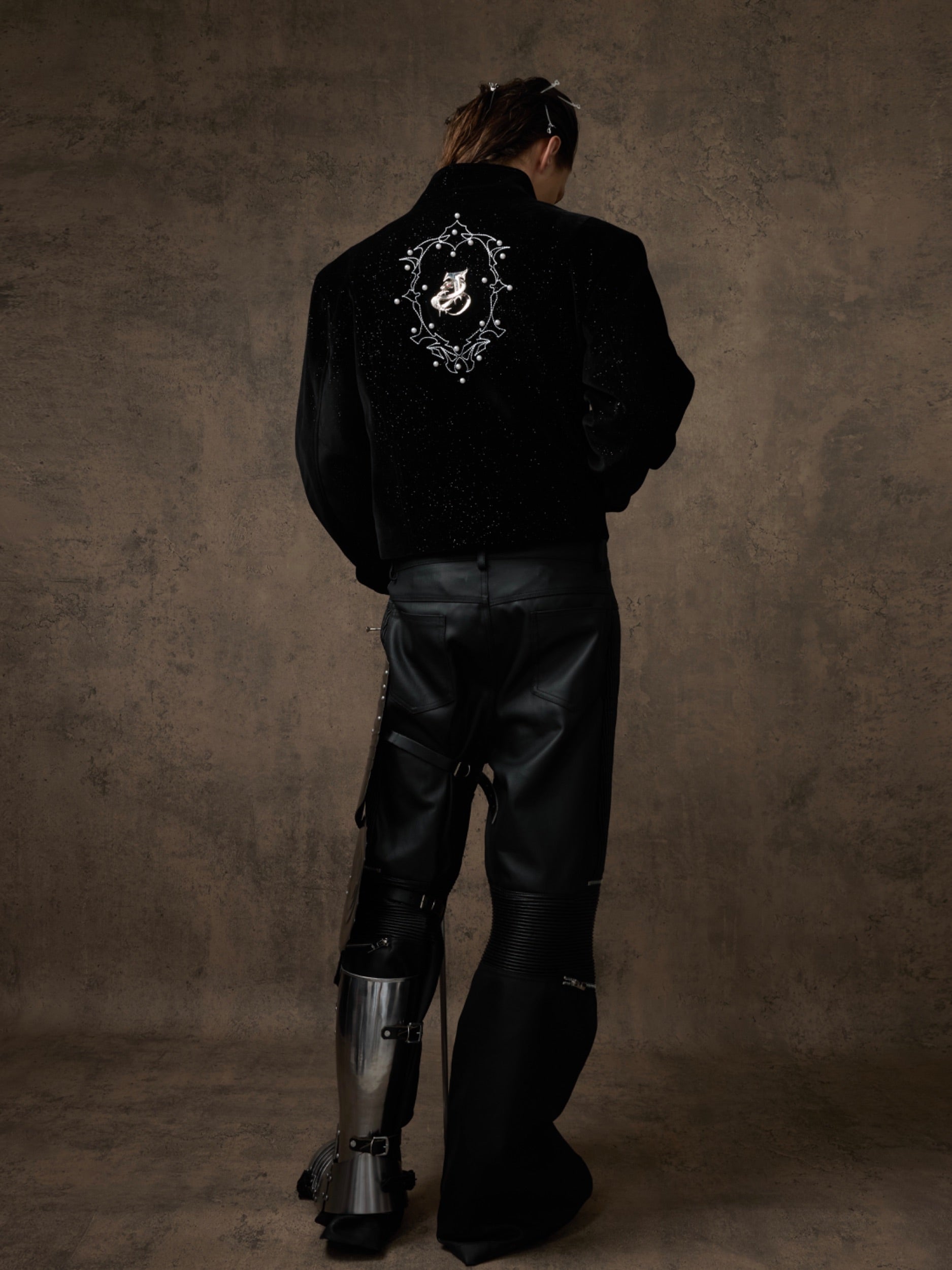 Royal Velvet Chain Military Jacket