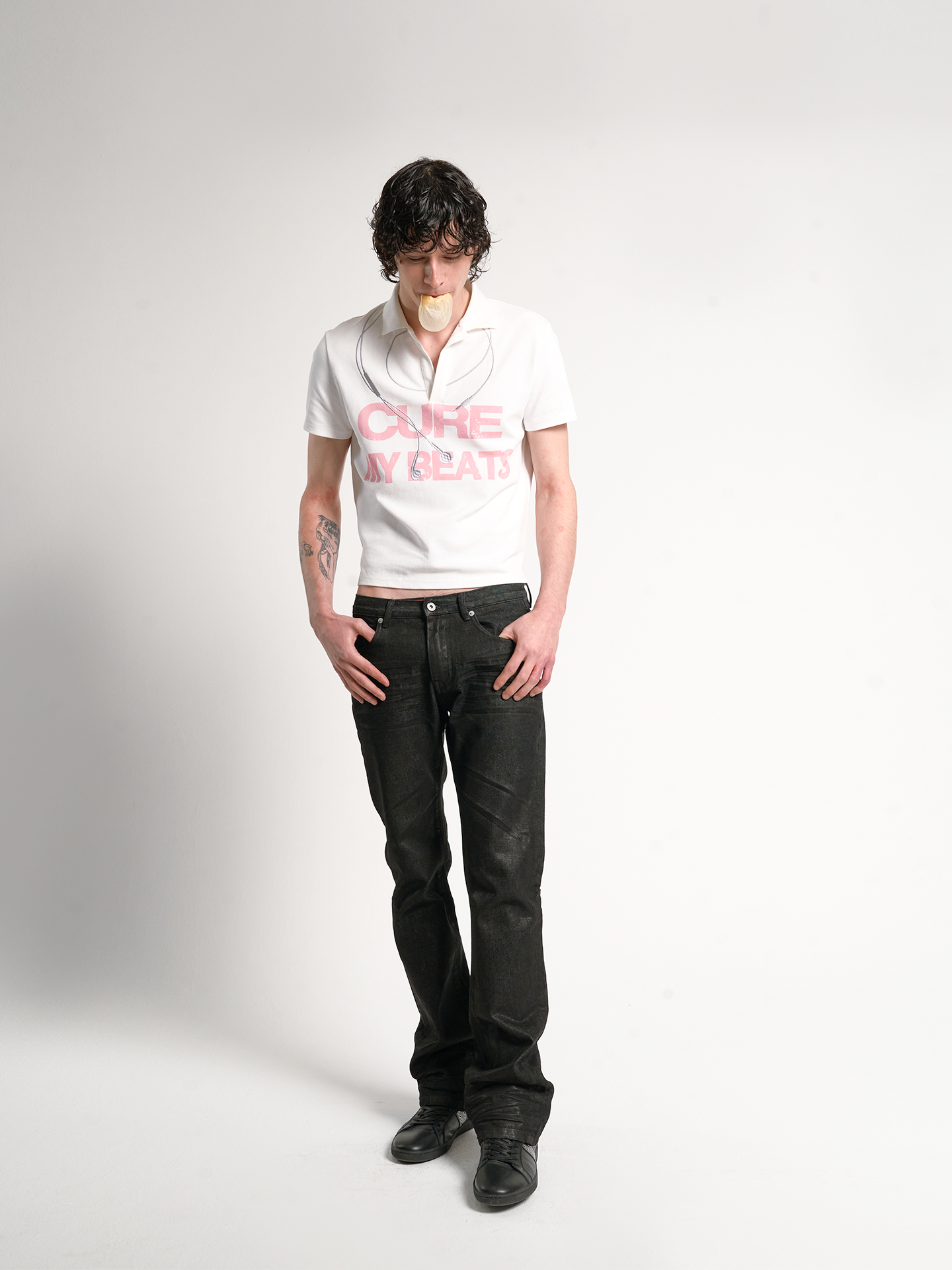 Midnight Resin Coated Straight Jeans