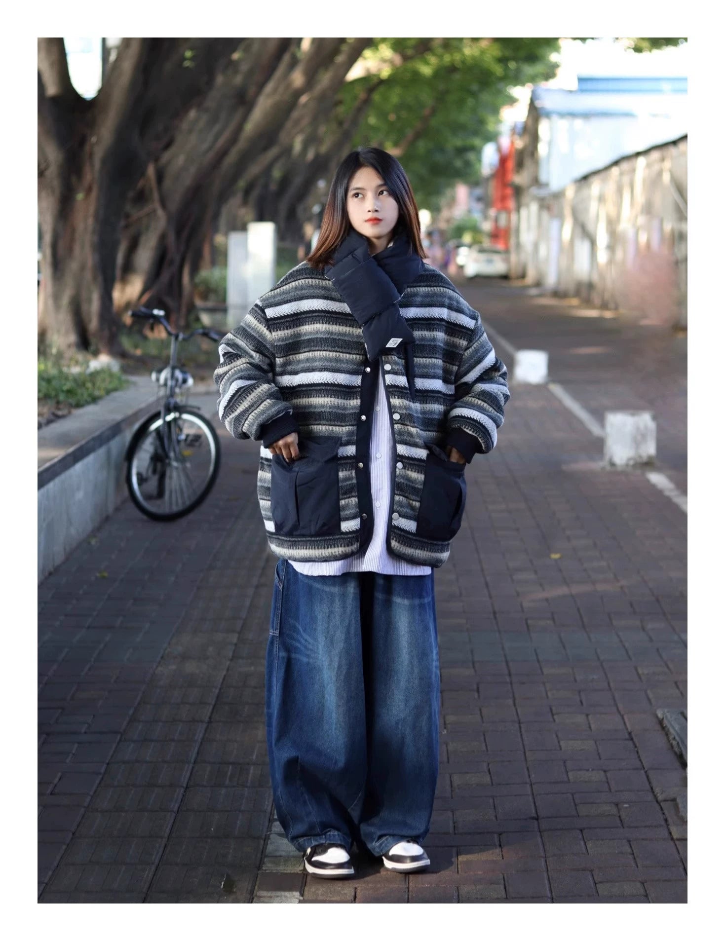Reversible Navy Quilted Coat