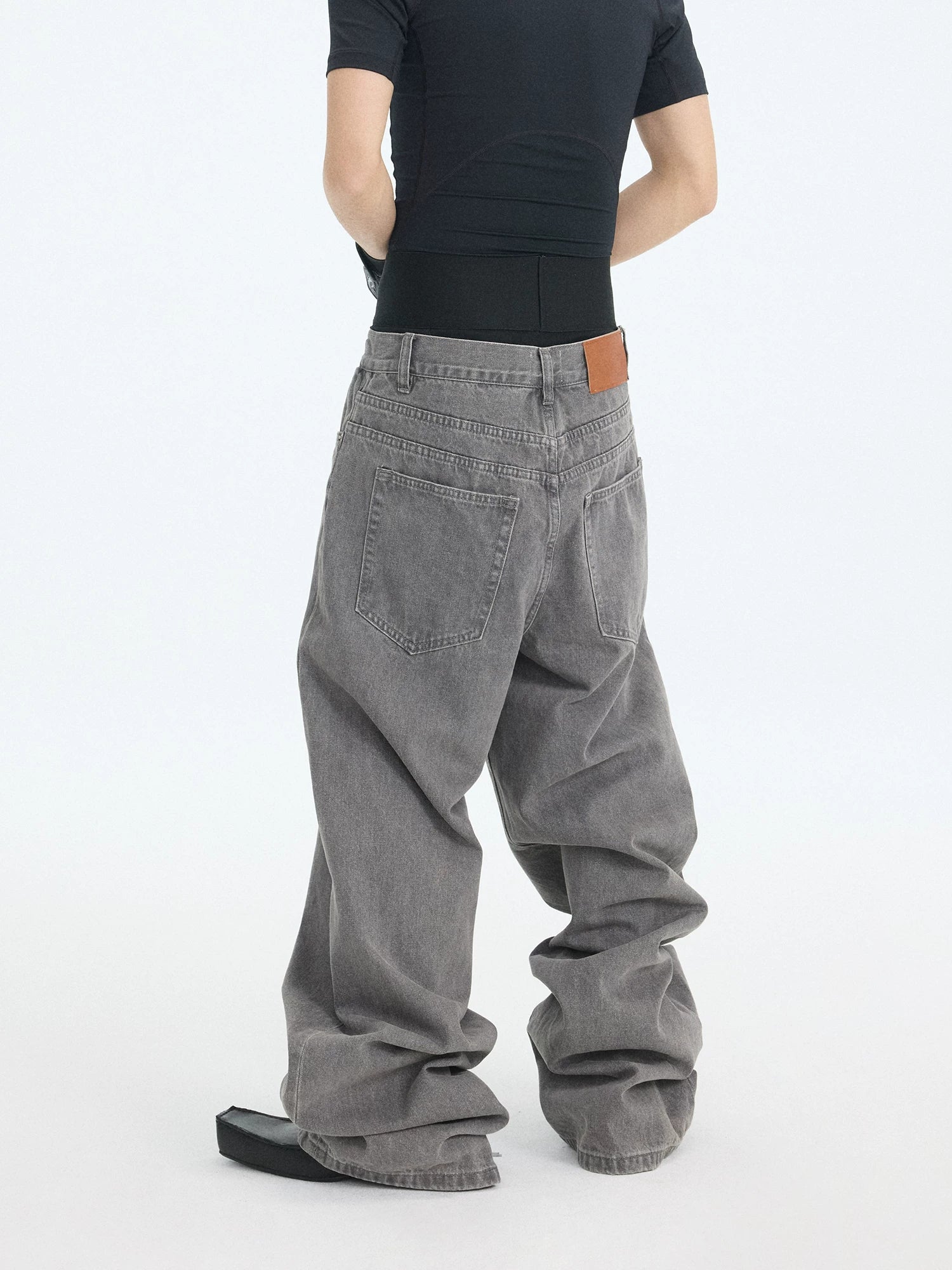 Slate Stack Buttonfront Balloon Jeans