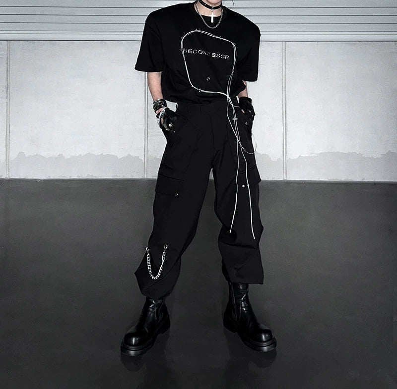 Abyss Split-Zip Chain Flare Pants
