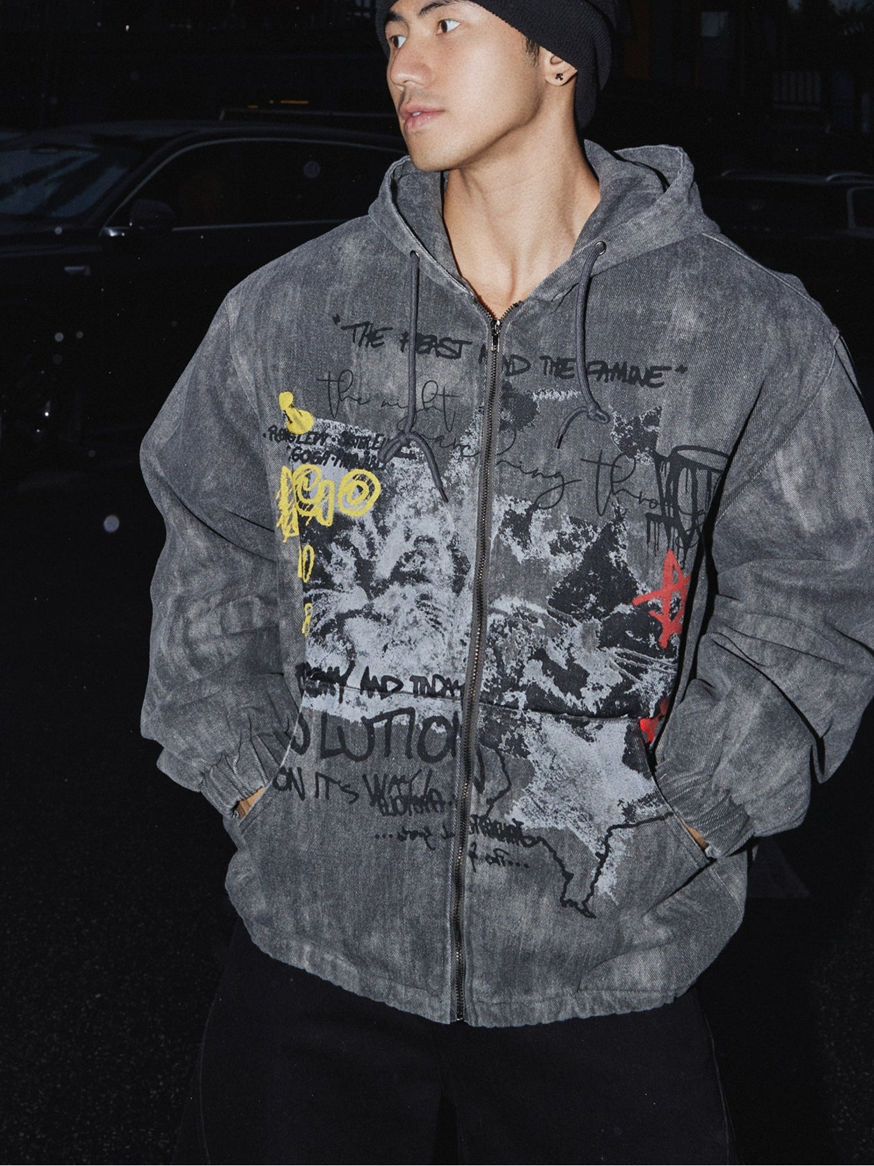 Riot Graffiti Zip Hoodie