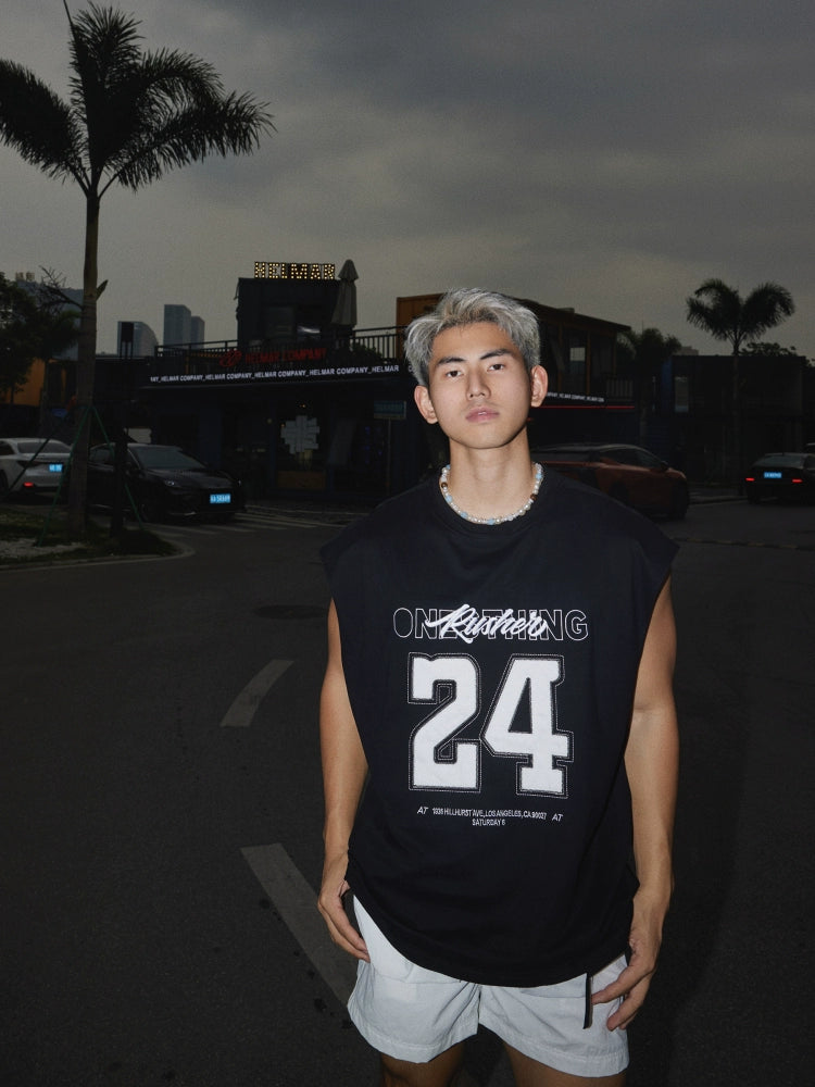 Sleeveless Graphic Muscle Tee