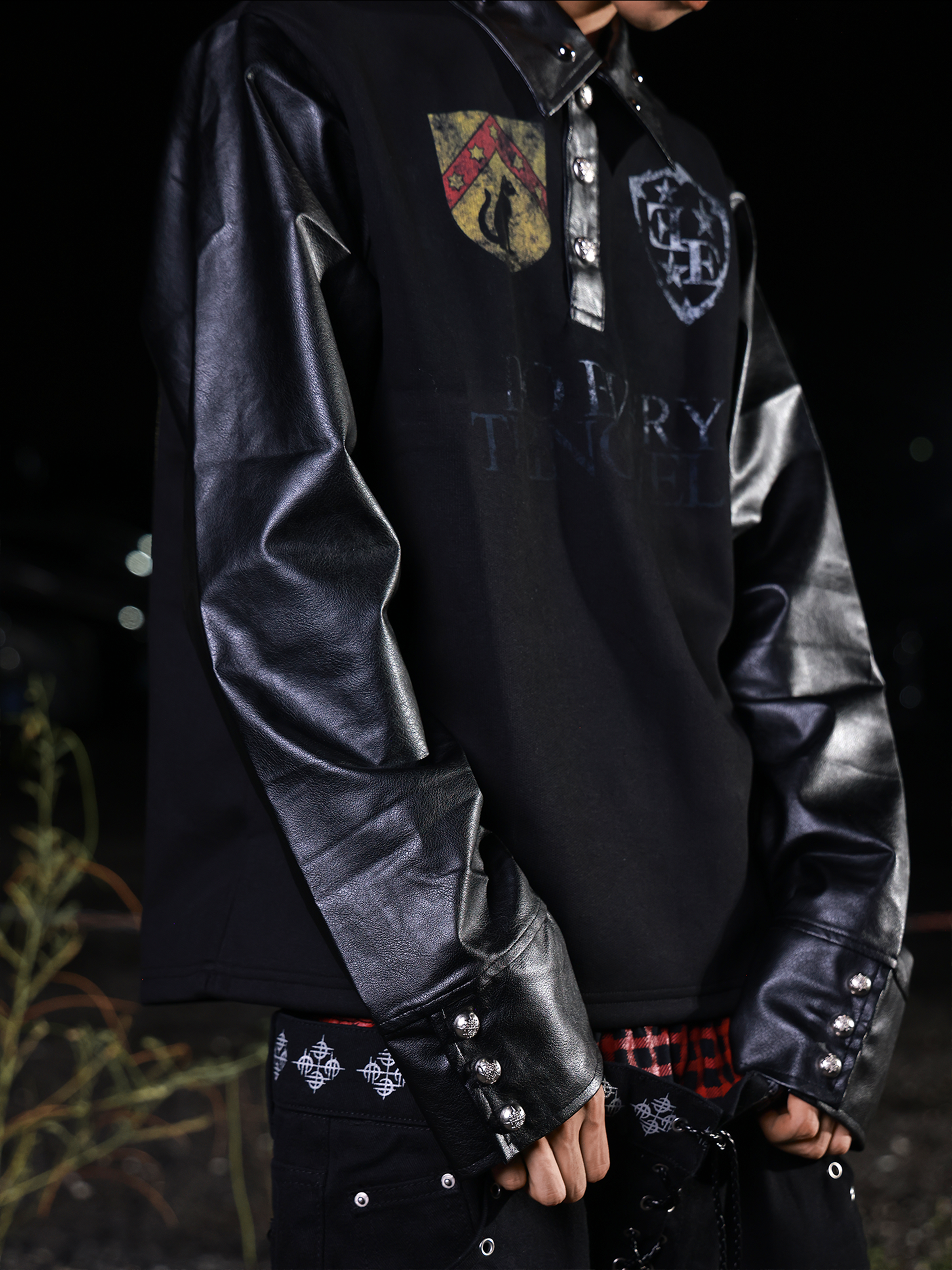 Crimson Star Crest Sleeve Polo