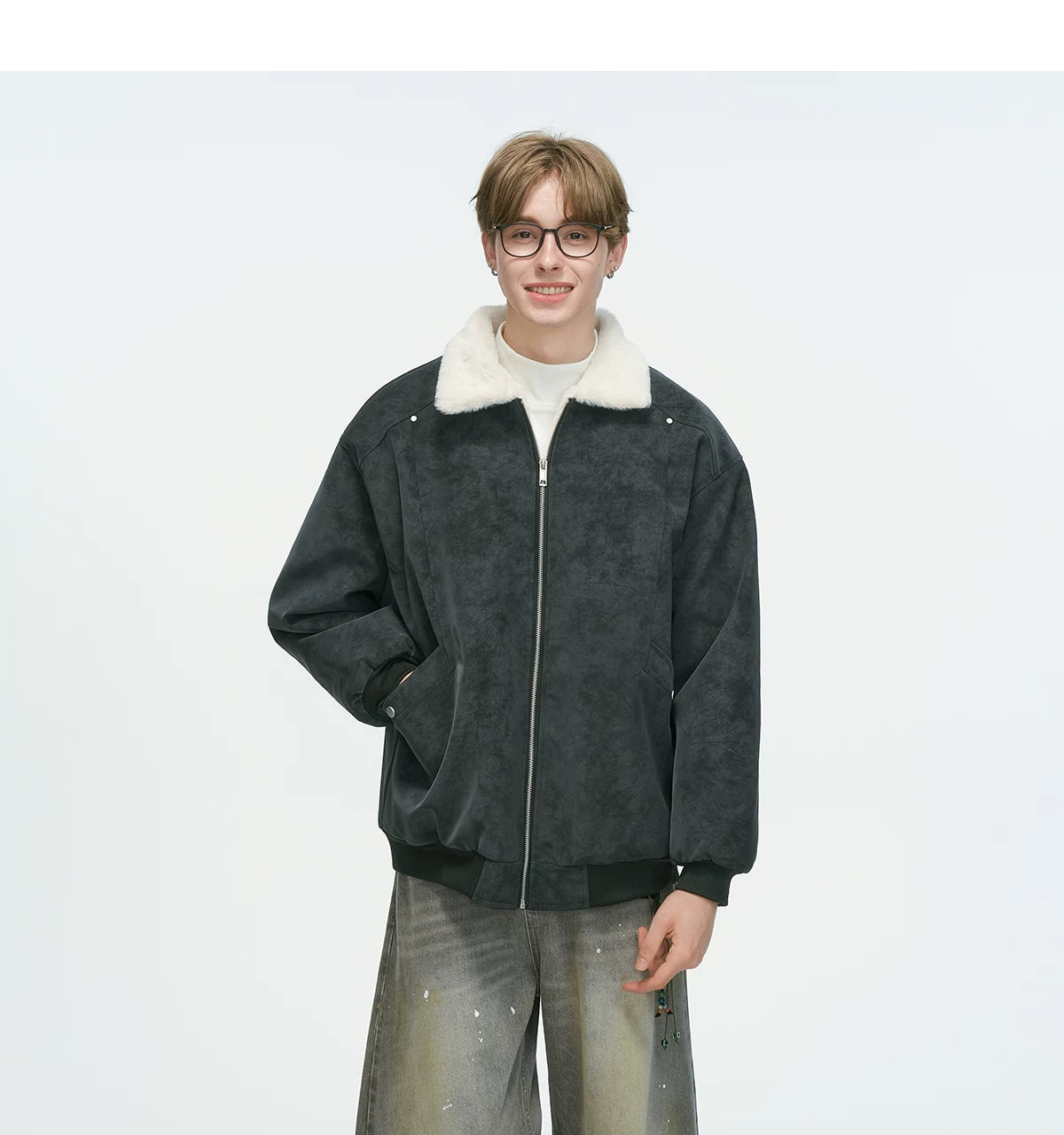 Shearling Transit Reversible Bomber
