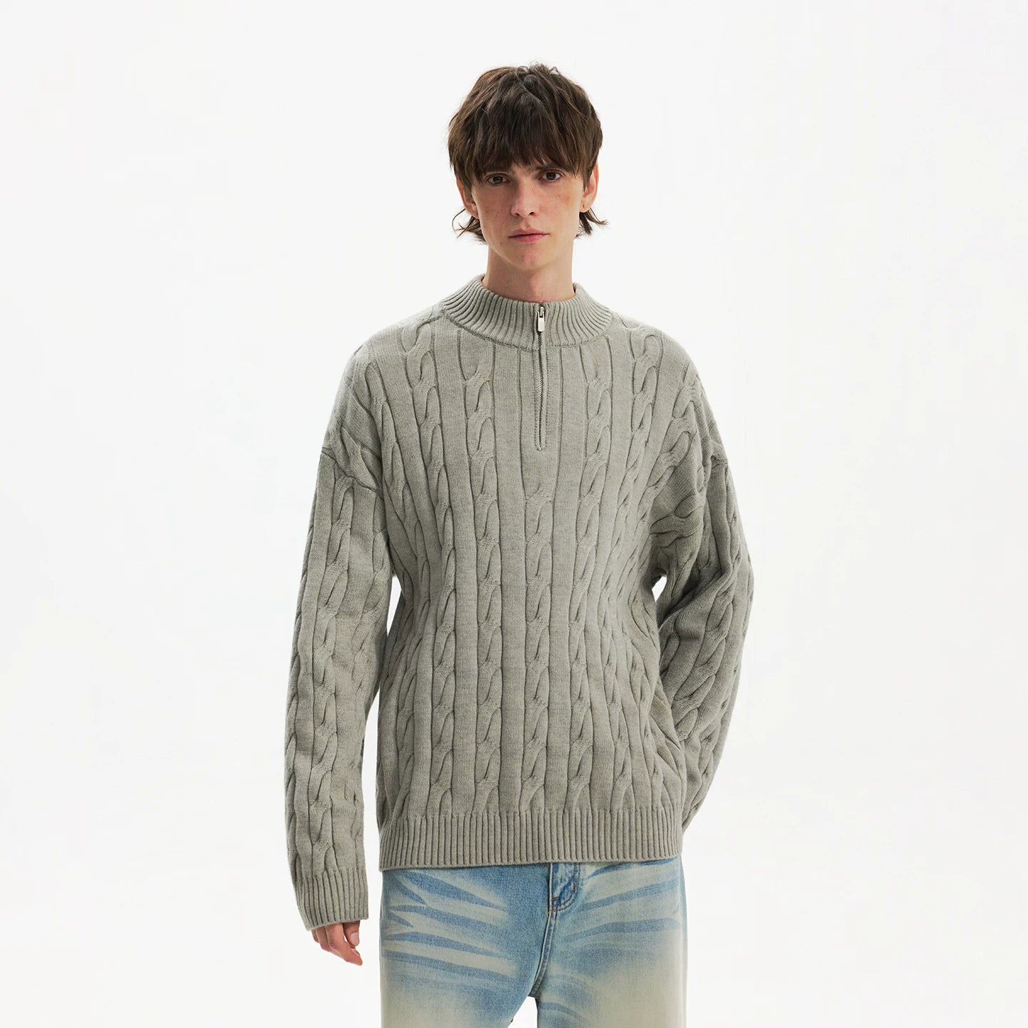 Stonebraid Half-Zip Knit