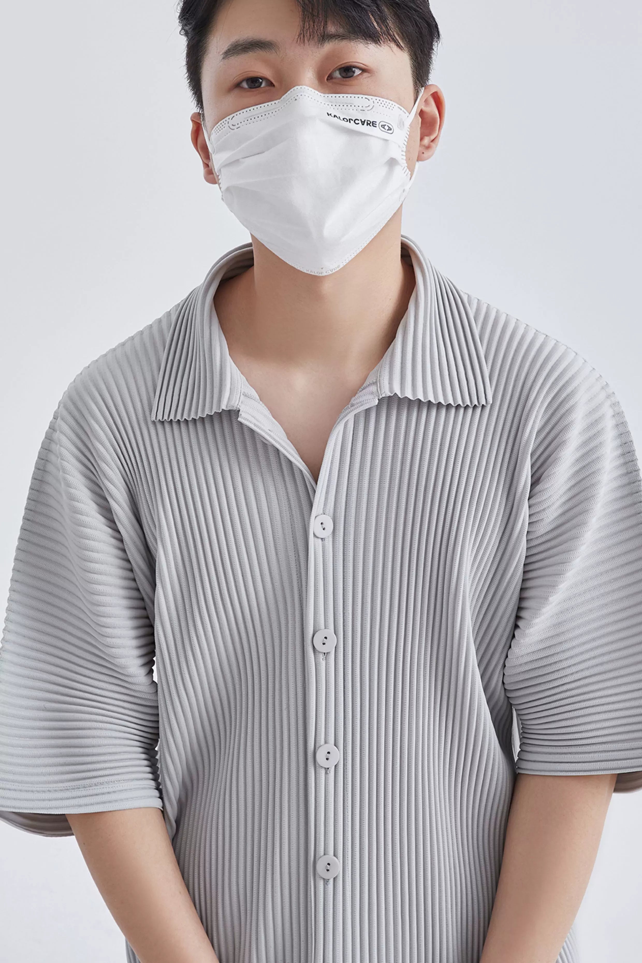 Mistfold Pleated Button Shirt