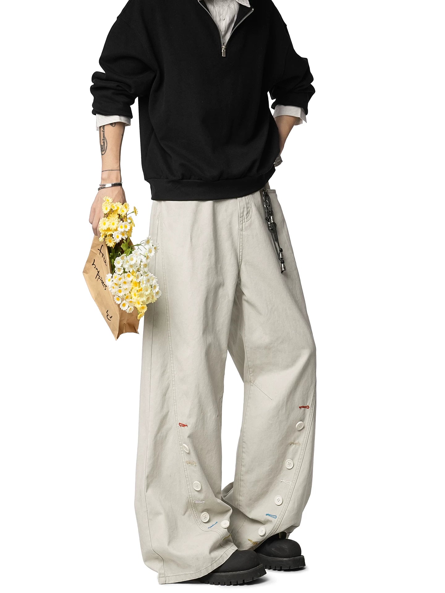 Patchline Carnival Wide-Leg Jeans