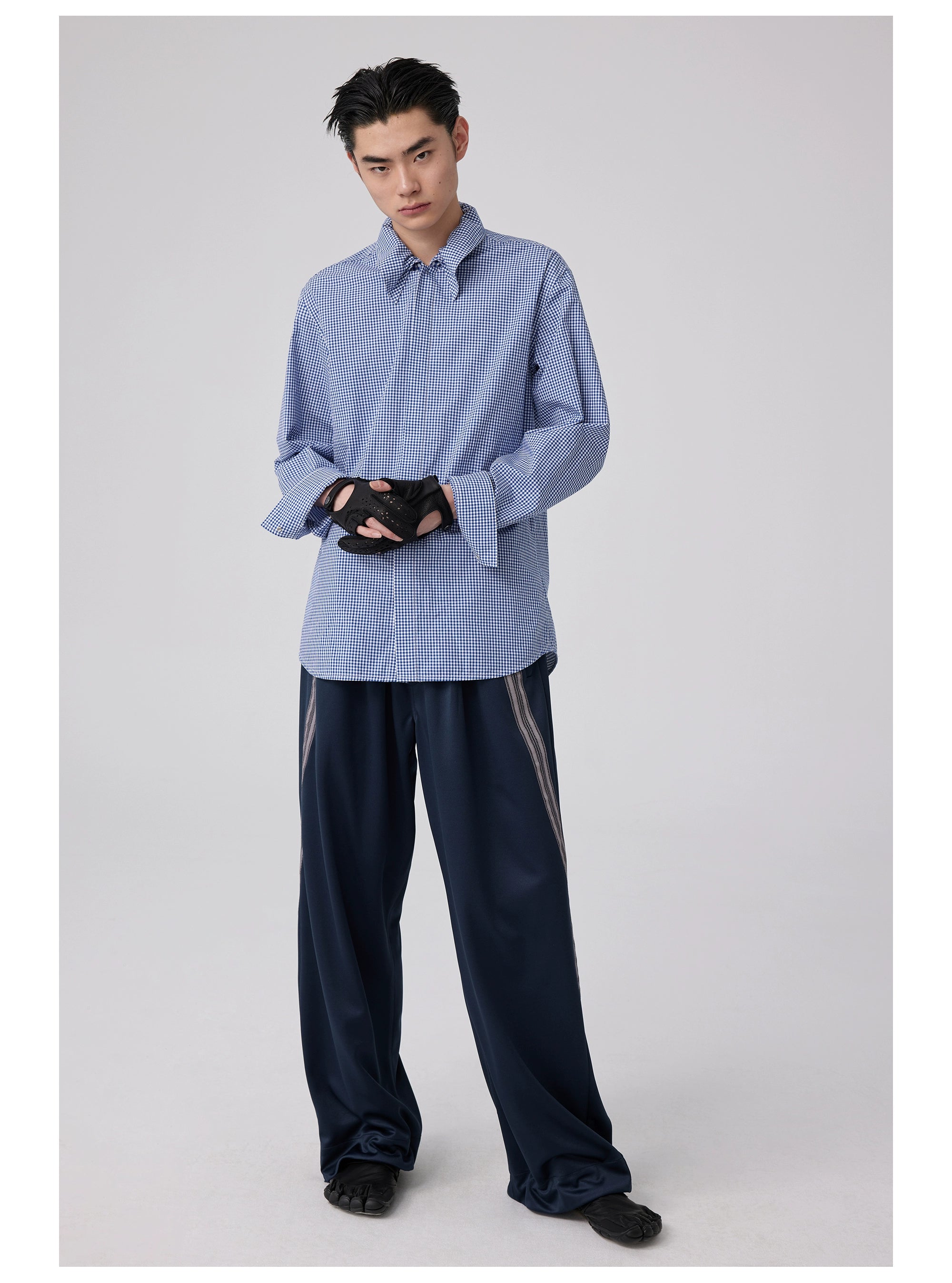 Wide Leg Track Pants with Side Stripe