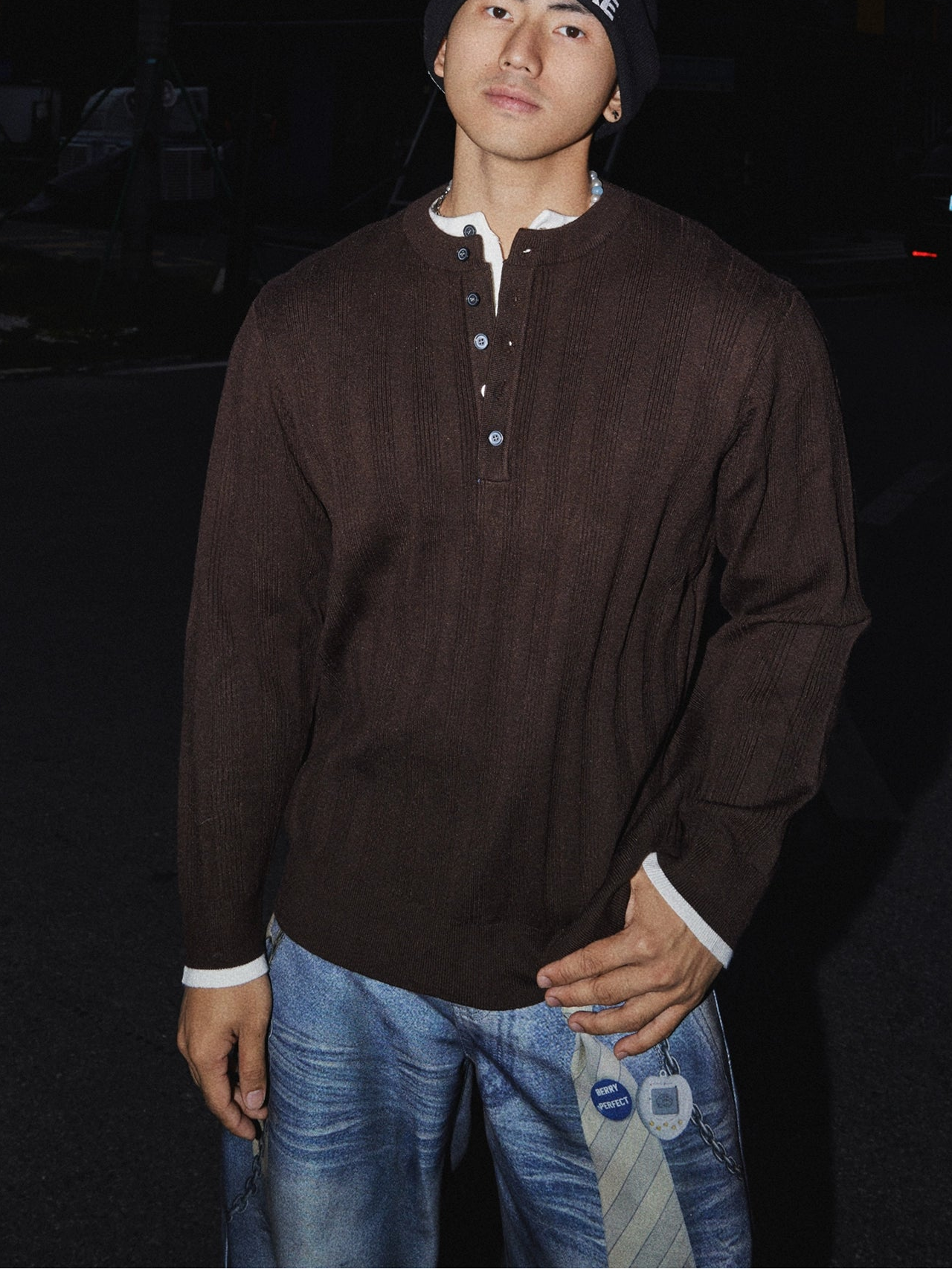 Urban Chestnut Henley Sweater