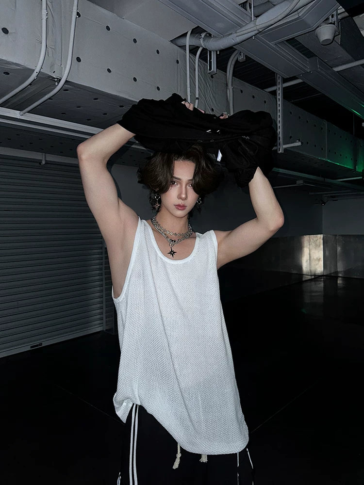 Railway Drift Mesh Drape Tank