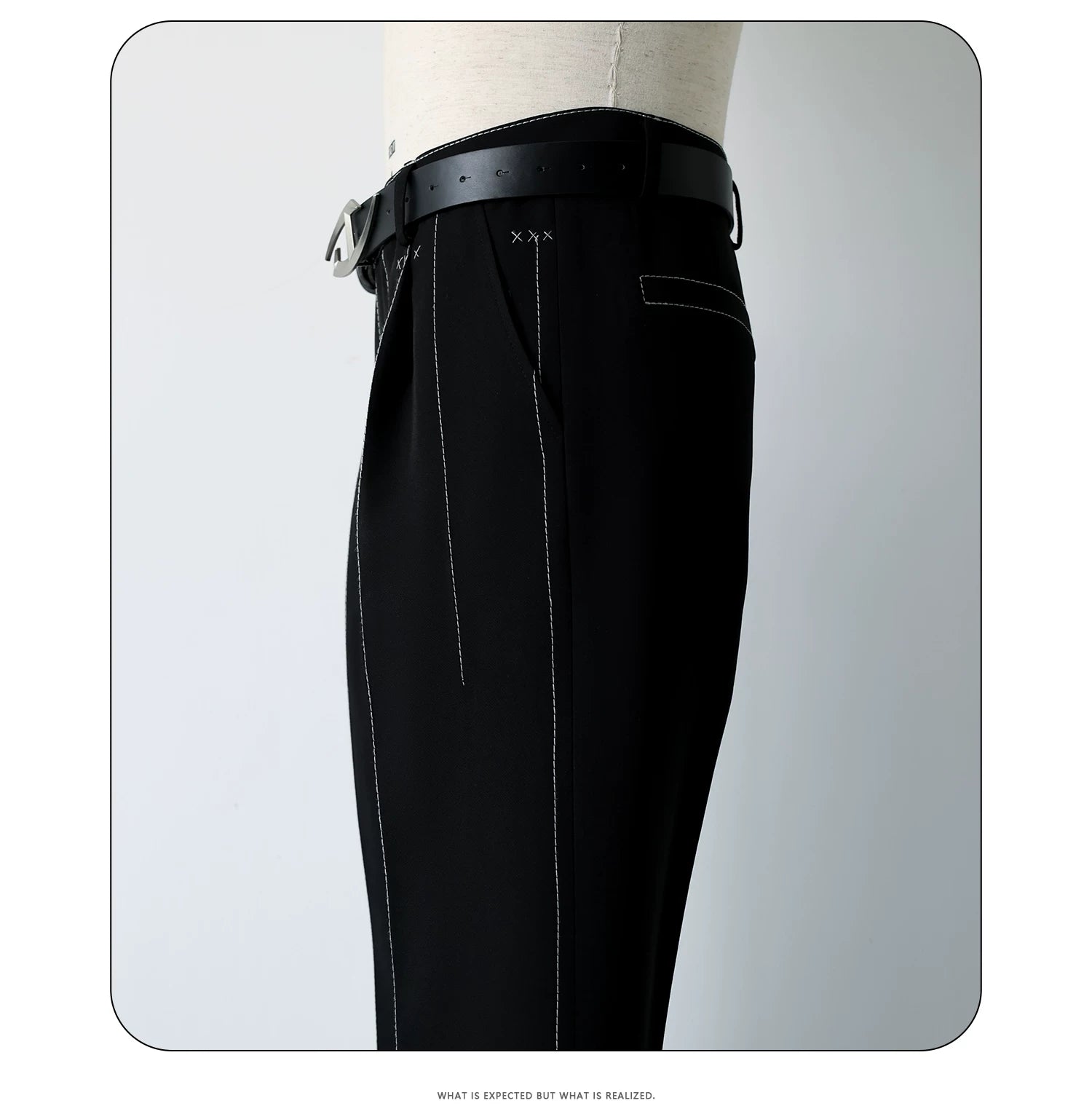 Midnight Gridline Tailored Flare Trousers