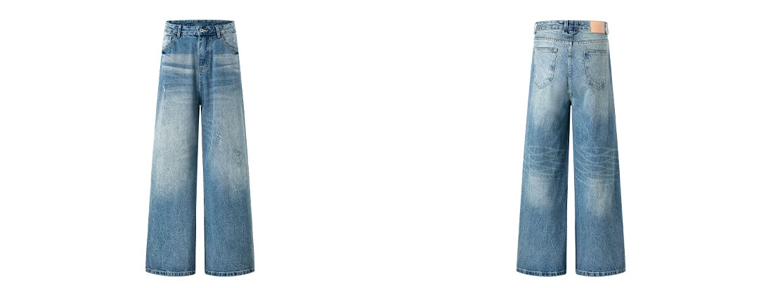 Seafoam Fade Arc Balloon Jeans