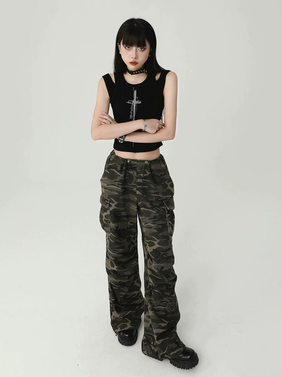 American Sweet And Spicy Suspender Vest Top - chiclara