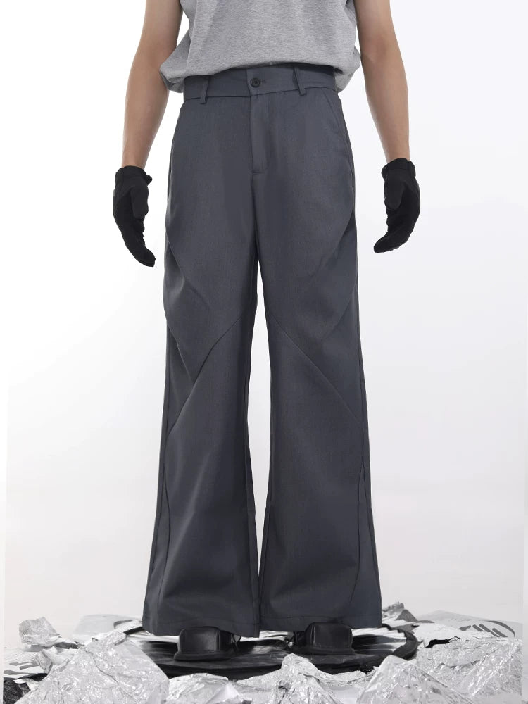 Slate Vector Panel Wide-Leg Trousers