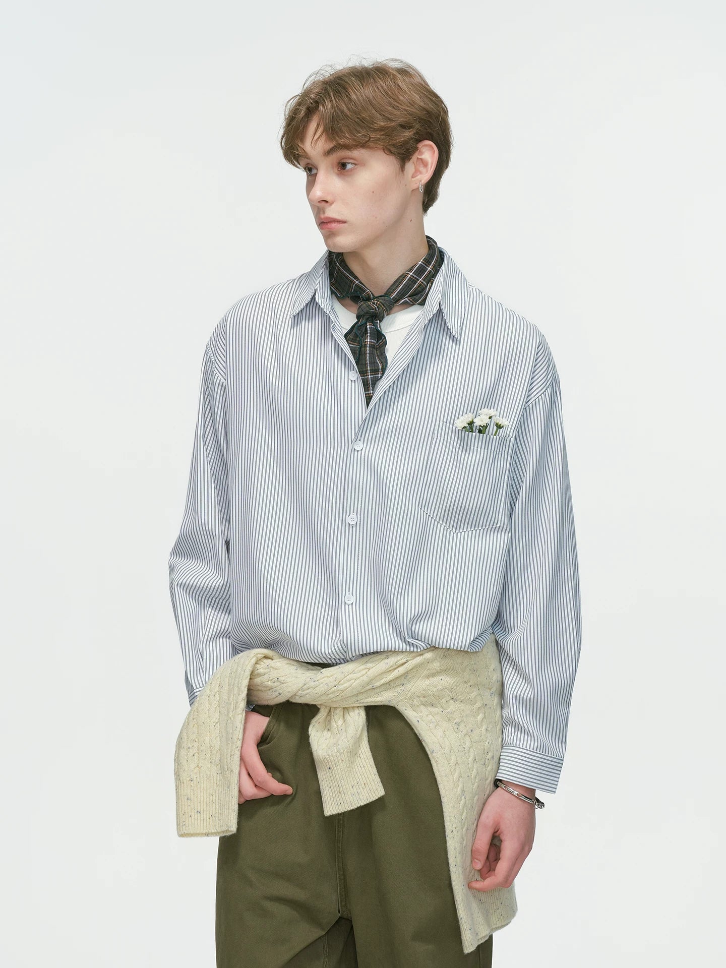 Verde Stripe Breeze Overshirt