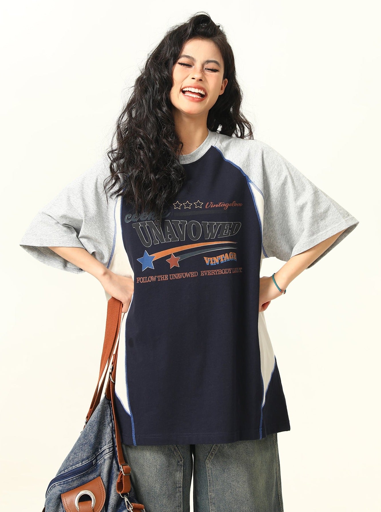 Camiseta Raglan de gran tamaño sin tener