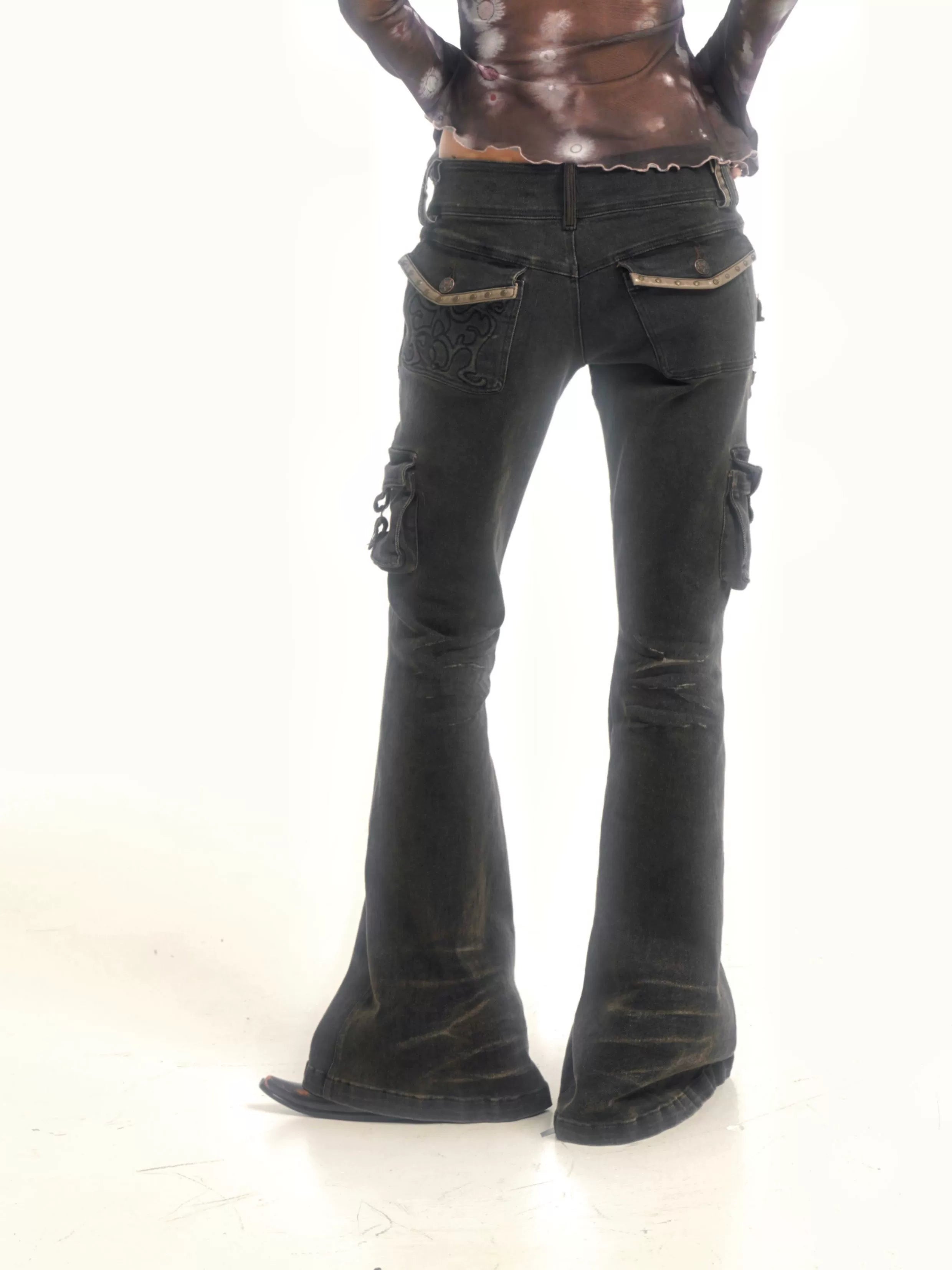 Obsidian Arsenal Cargo Flare Jeans