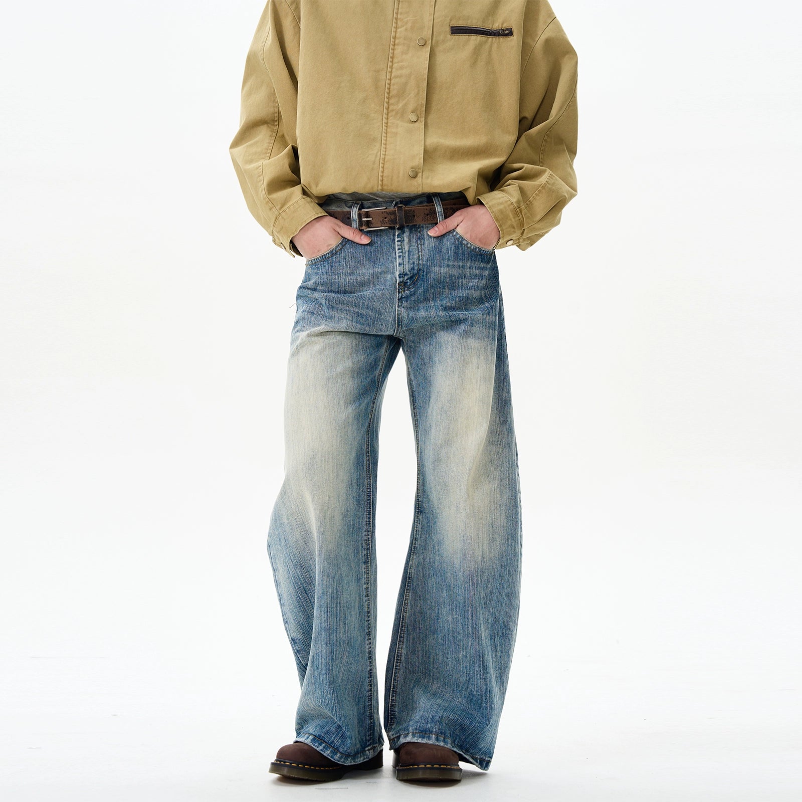 Retro Wide Leg Denim Jeans