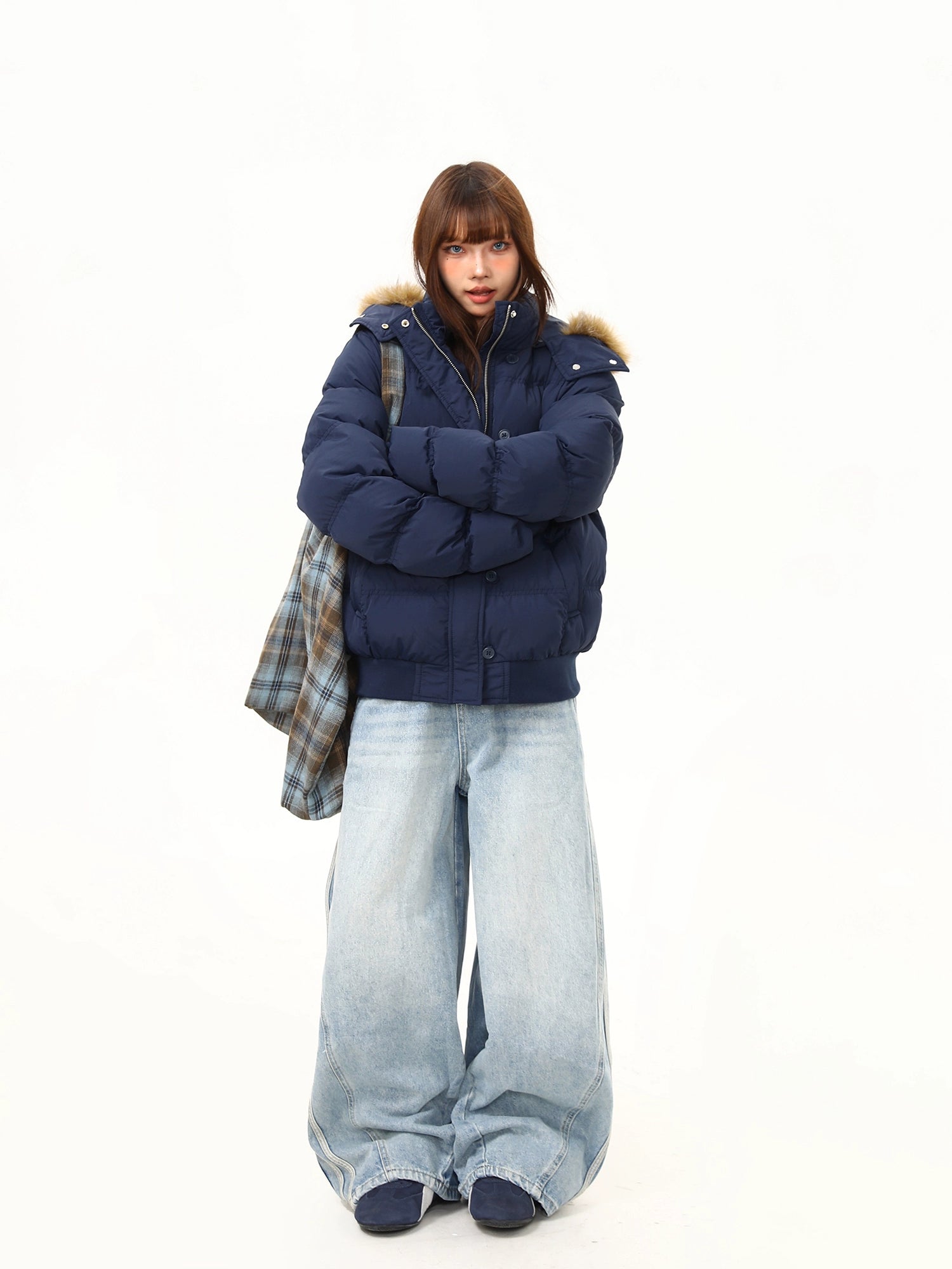 Harbor Faux-Fur Hood Puffer Jacket