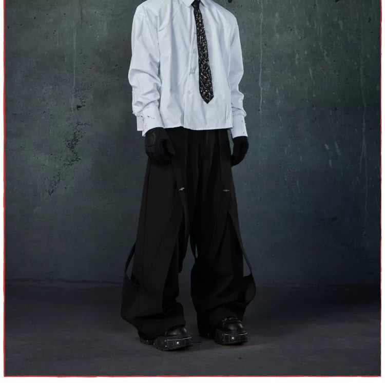 Midnight Eclipse Draped Flare Trousers