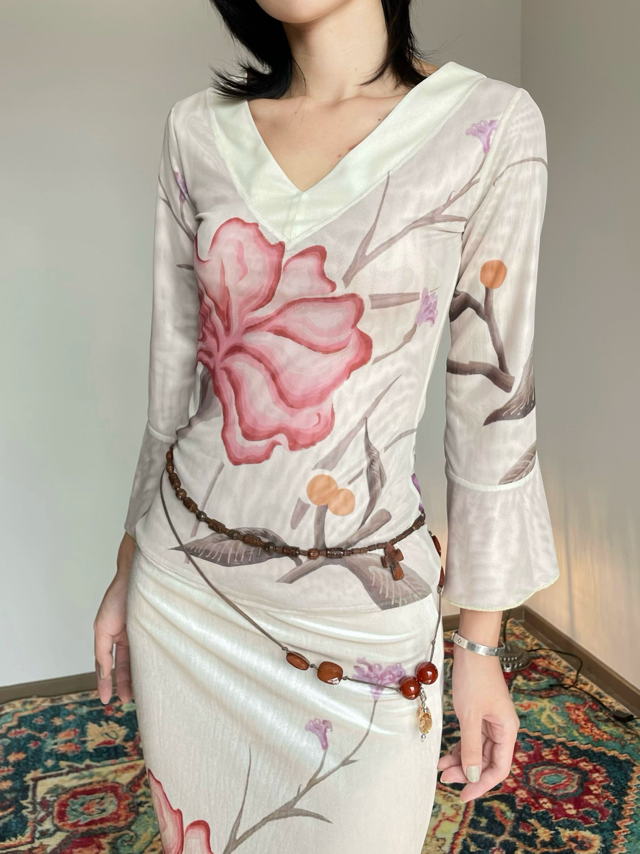 Lotus Bell Sleeve Top