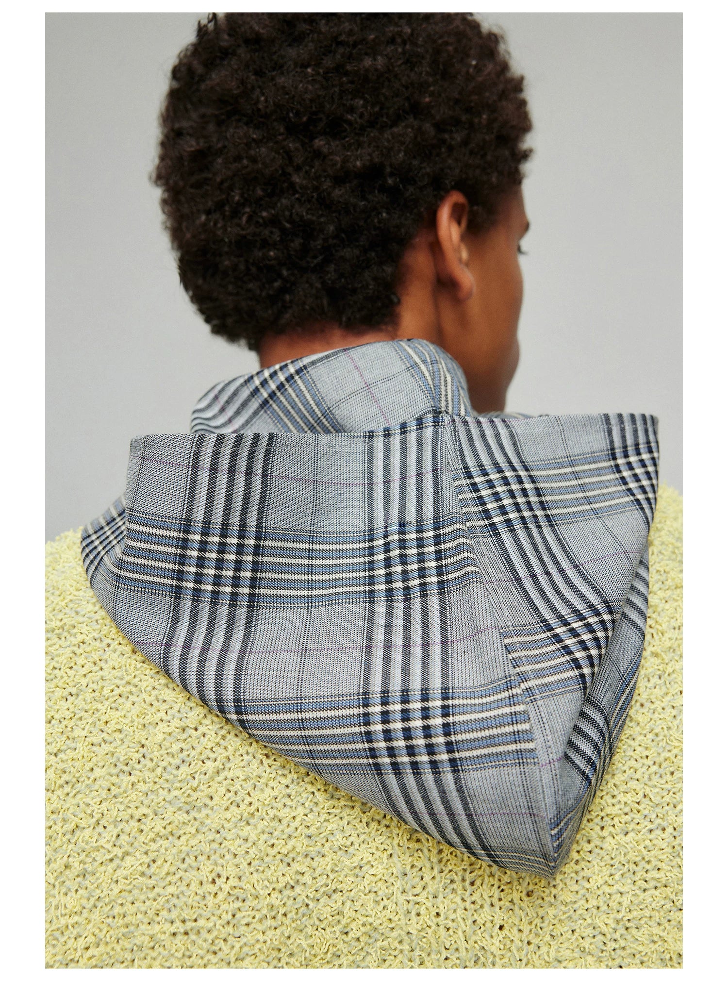 Plaid Whisper Tie-Hood Scarf