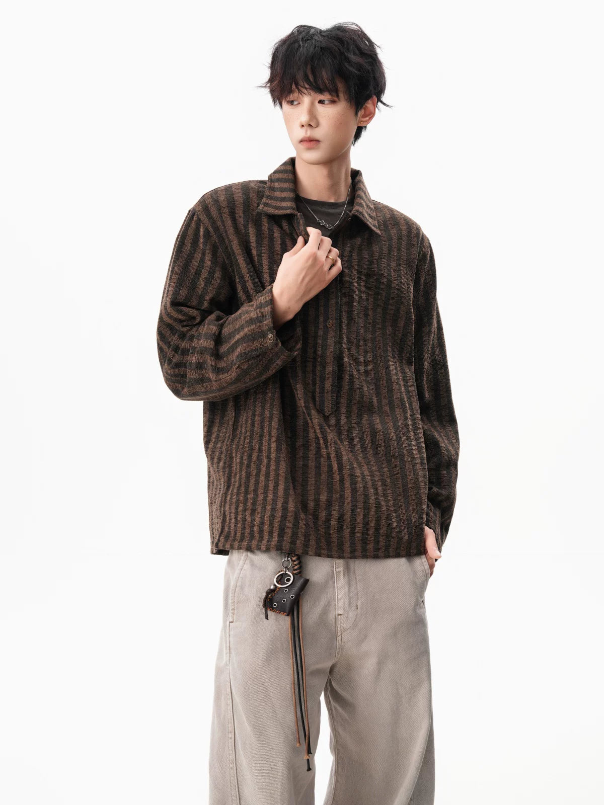 Hazel Loom Textured Stripe Shirt