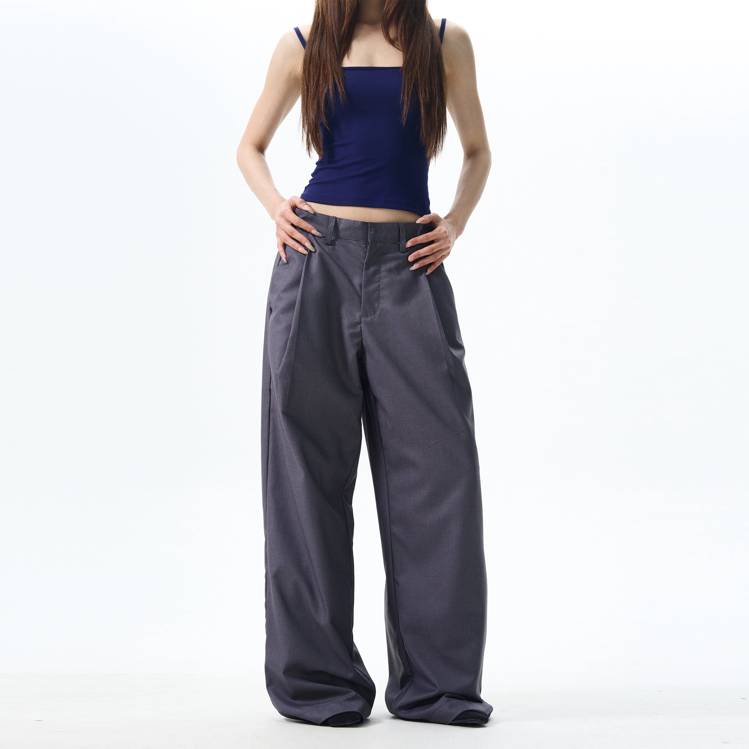 Pleated Wide Leg Dress Pants