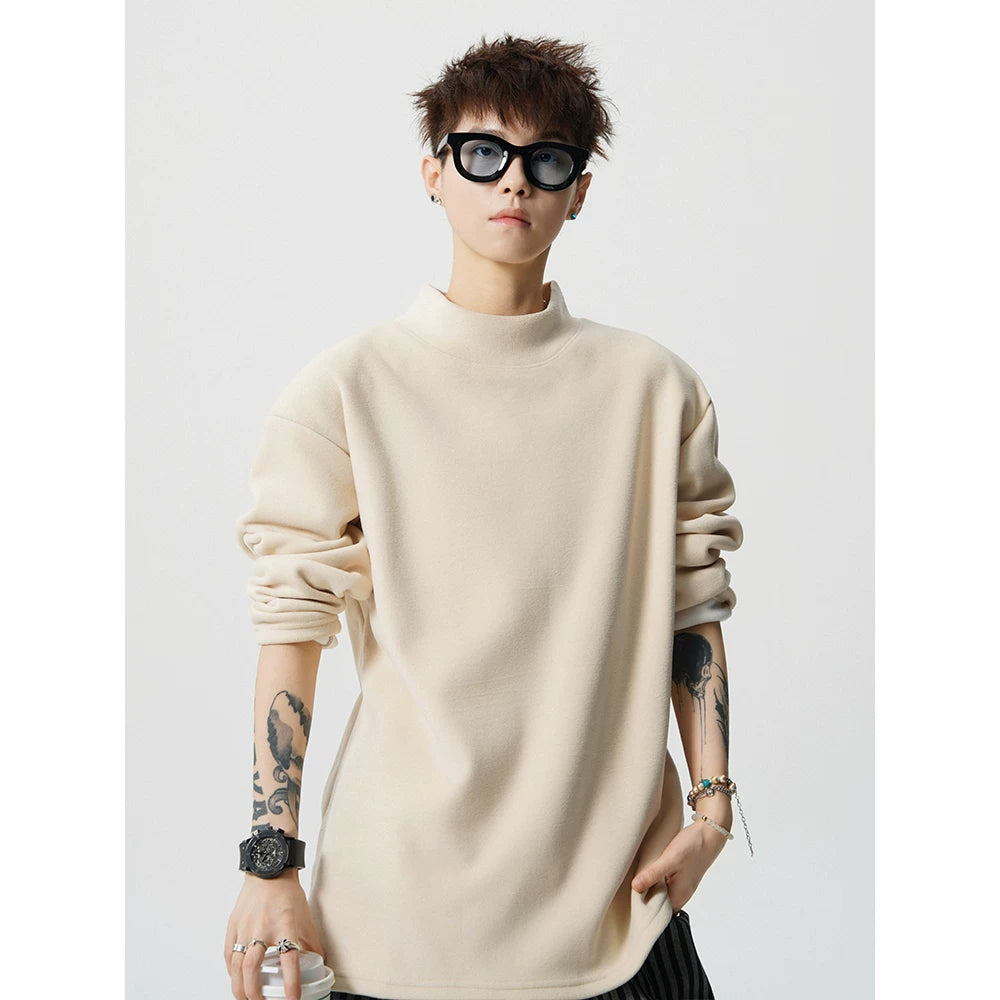 Circuit Fleece Boxy Mockneck Top