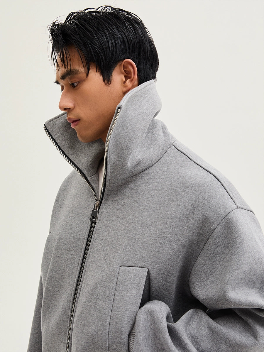 CollarRamp High-Neck Zip Bomber