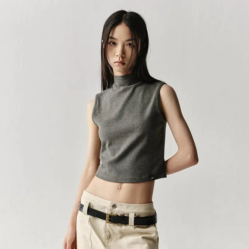 Slim Fit Cropped Vest - chiclara
