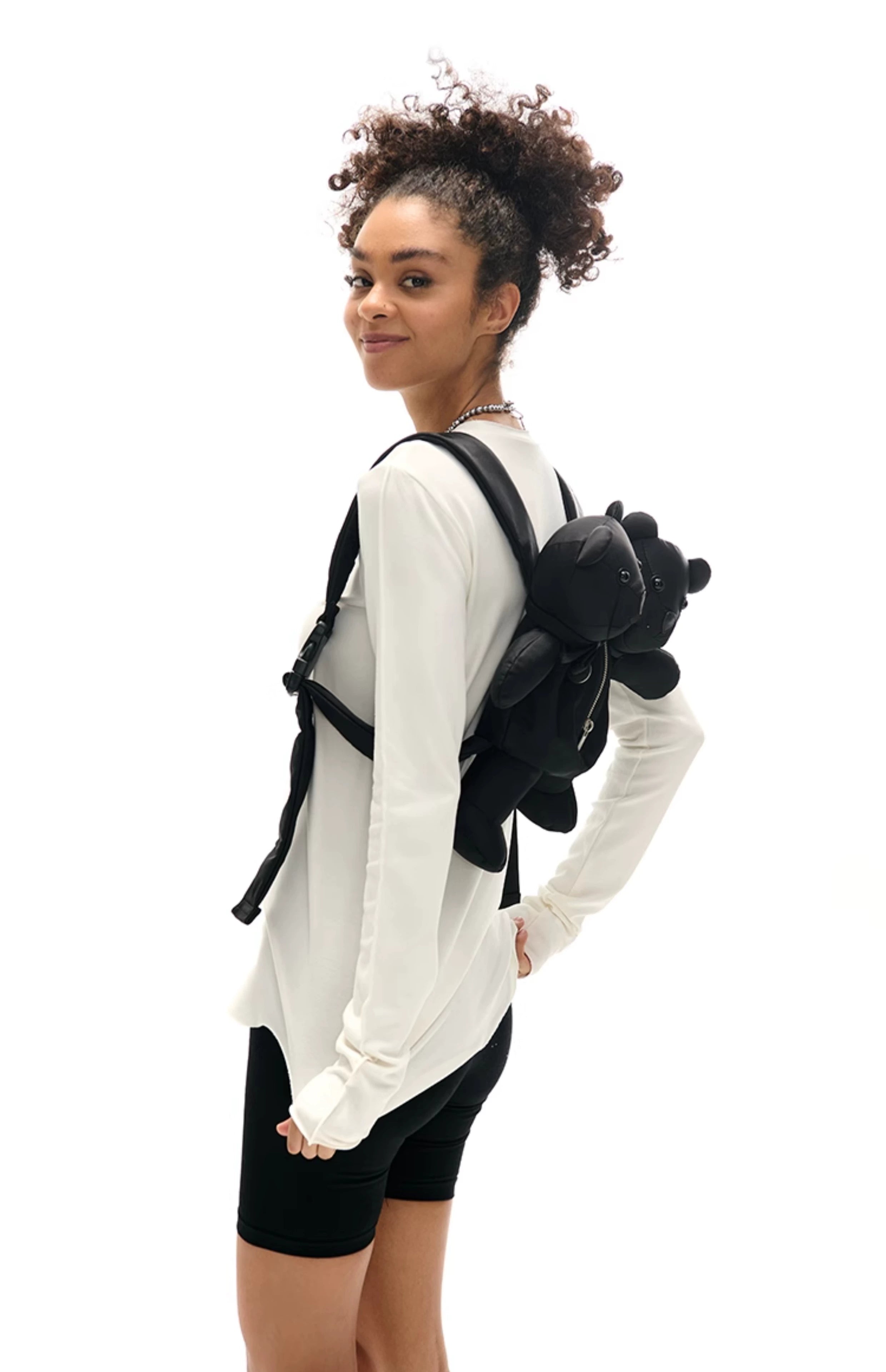 Camiseta de manga larga de ajuste delgado de cuello redondo