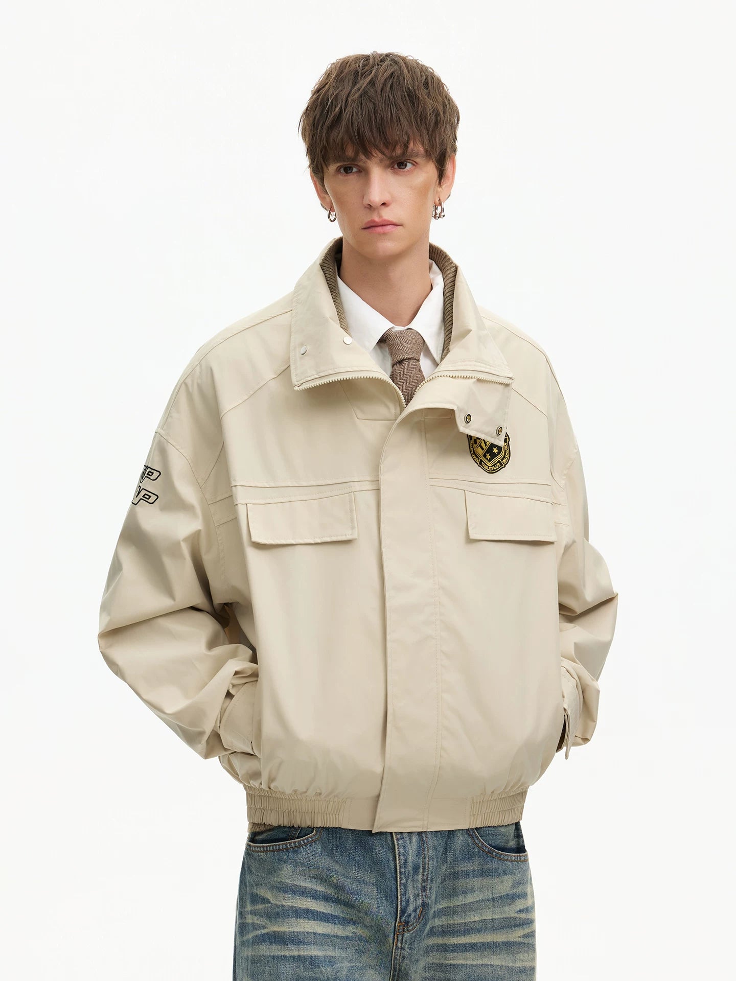 Regal Rampart High‑Collar Bomber Jacket
