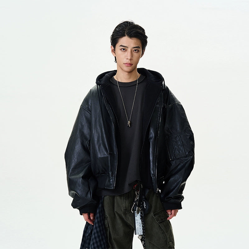 Urban Rebel Oversized Leather Bomber