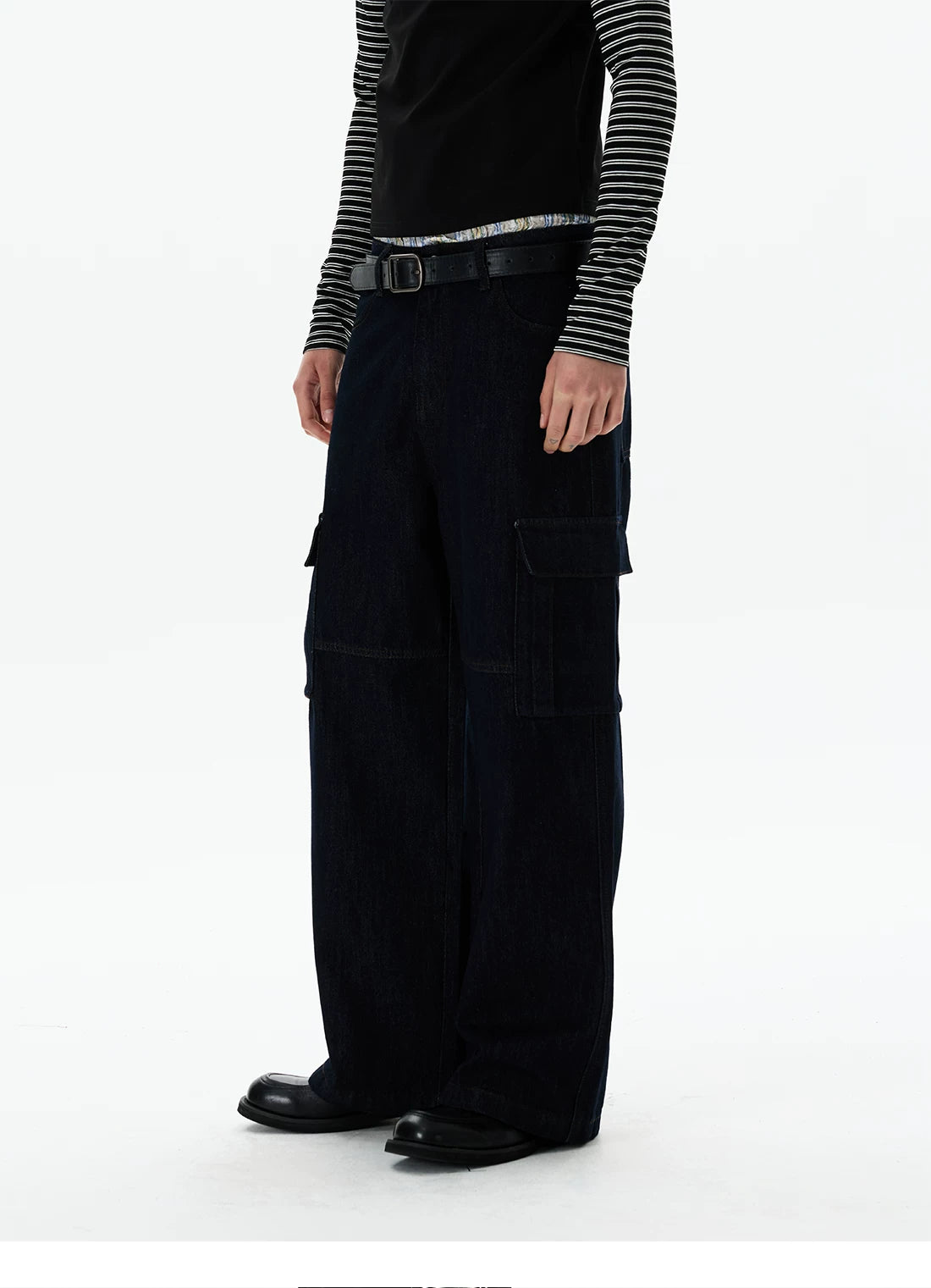 Midnight Cargo Balloon Jeans