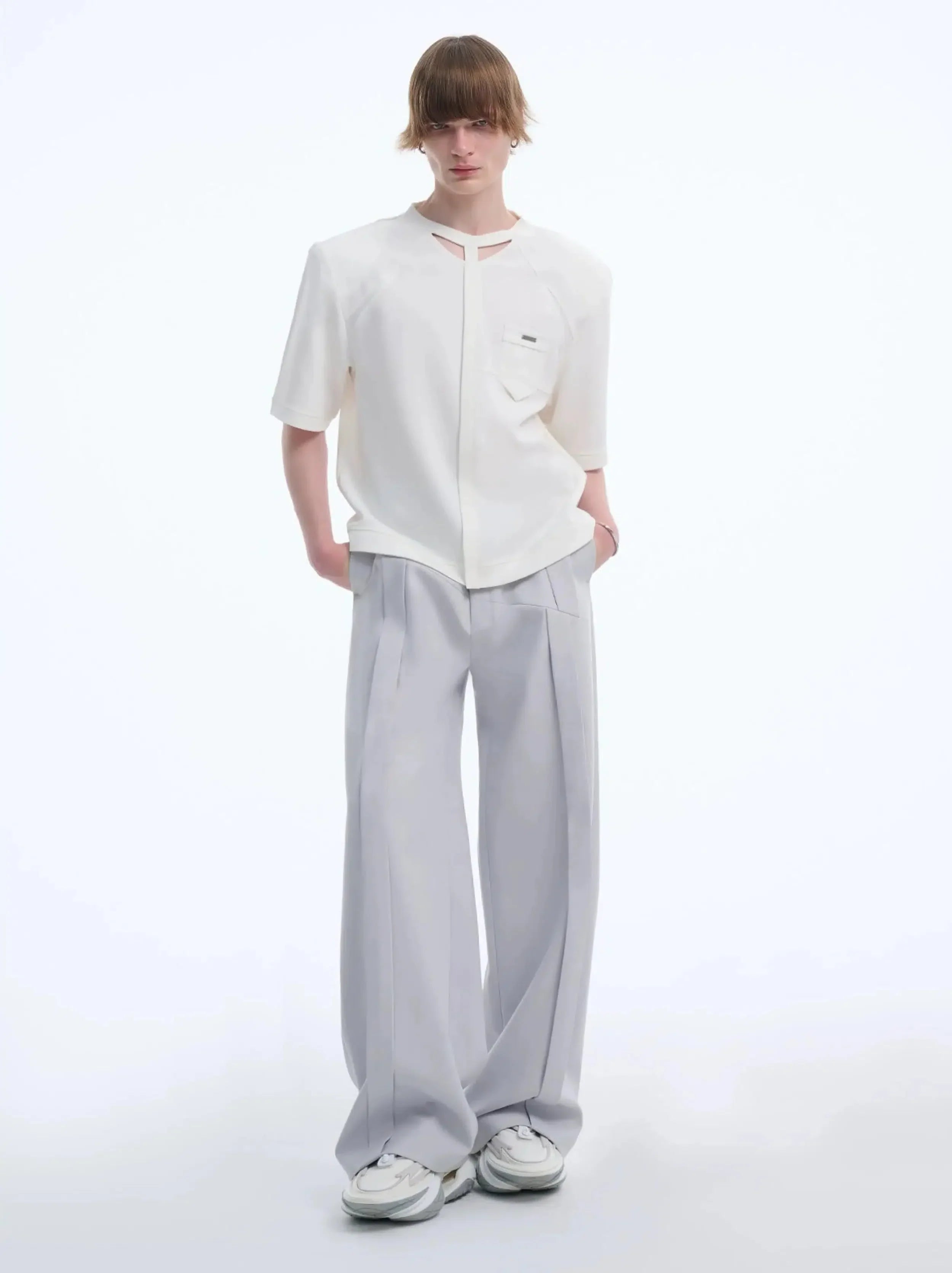 Modern Structured Layer T-Shirt - chiclara
