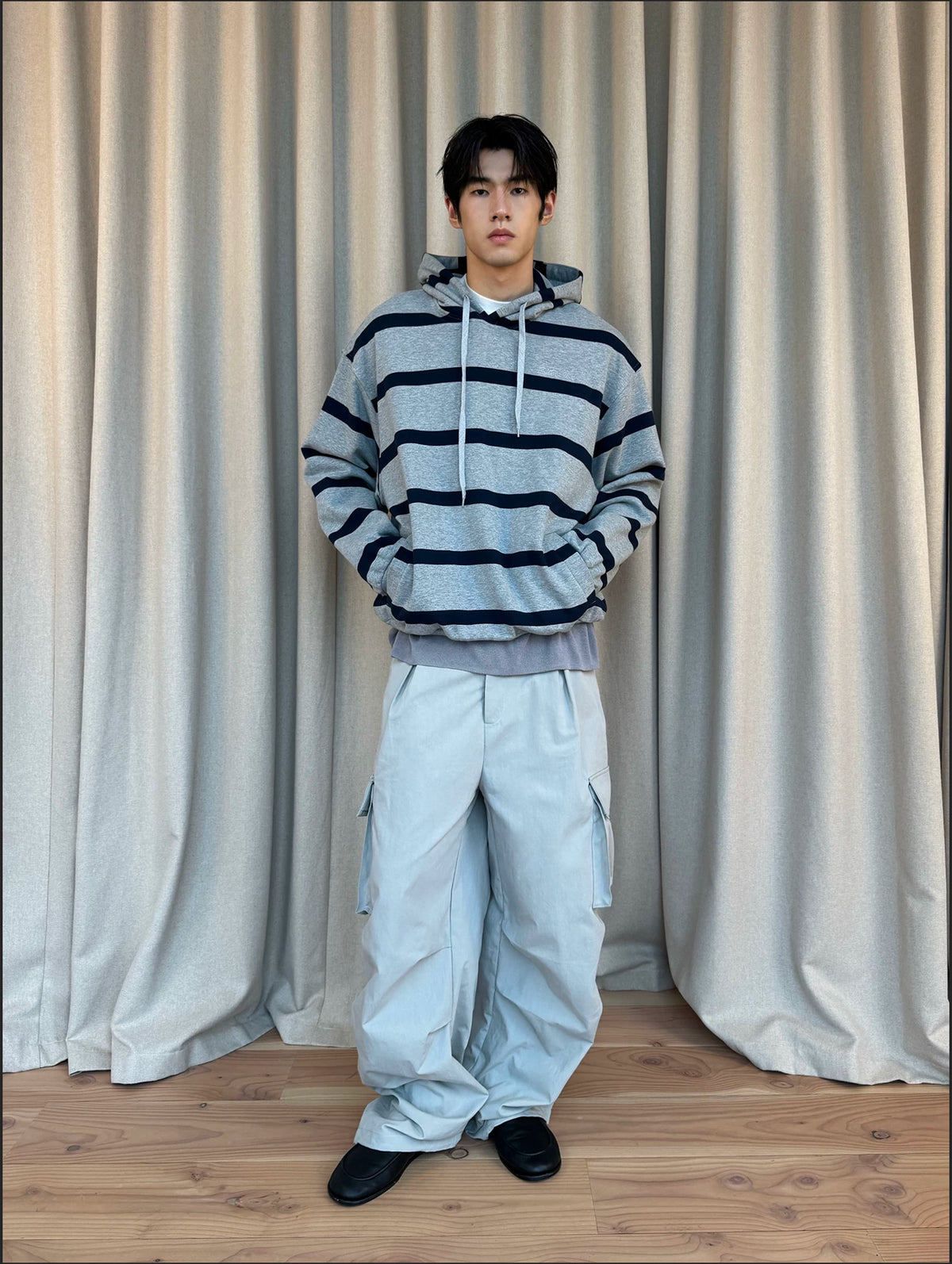 Haven Pleated Wide-Leg Cargo Pants