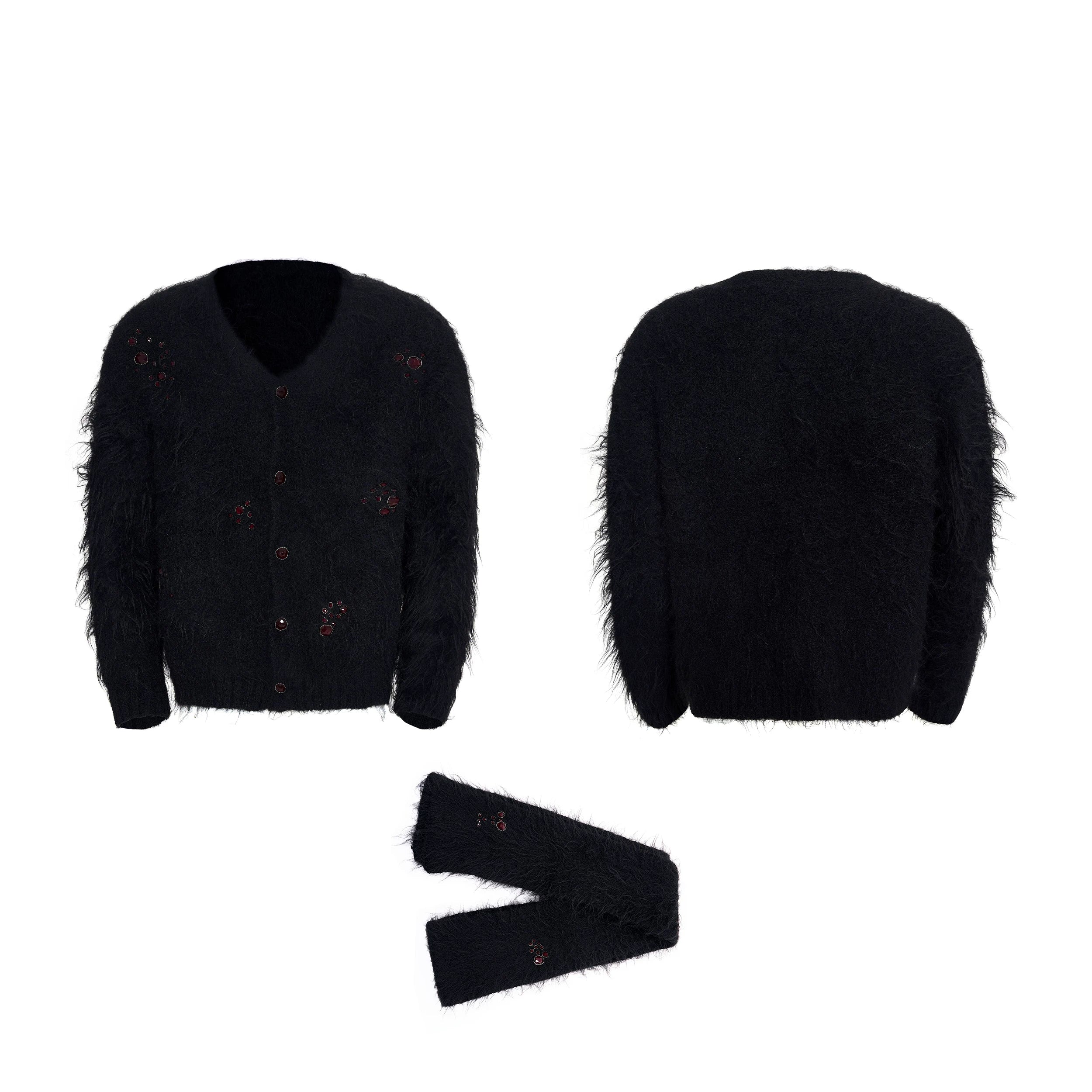 Blizzard Faux‑Fur Holiday Cardigan