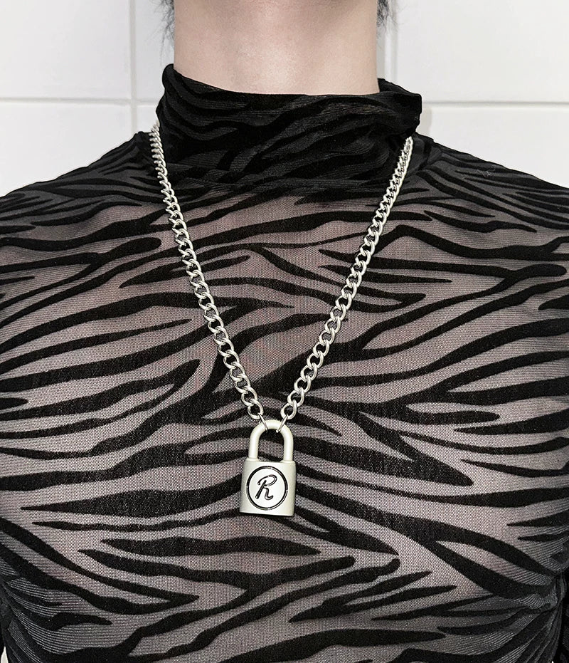 Shadowstripe Sheer Mesh Turtleneck