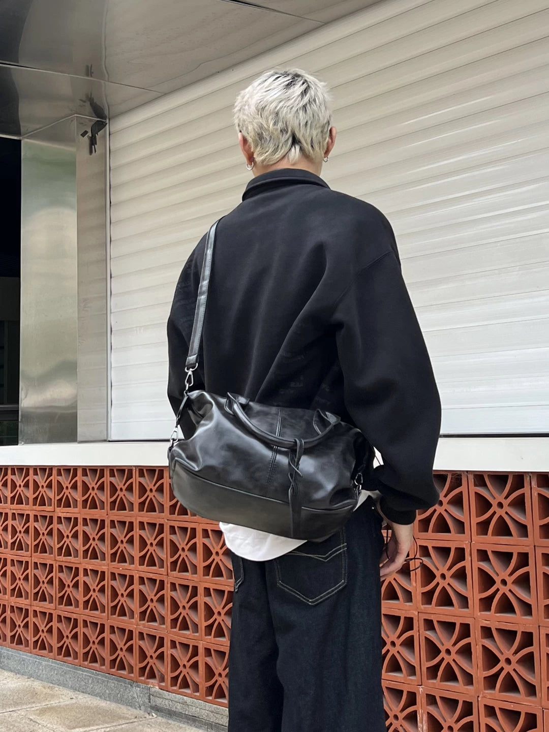 Midnight Transit Leather Weekender