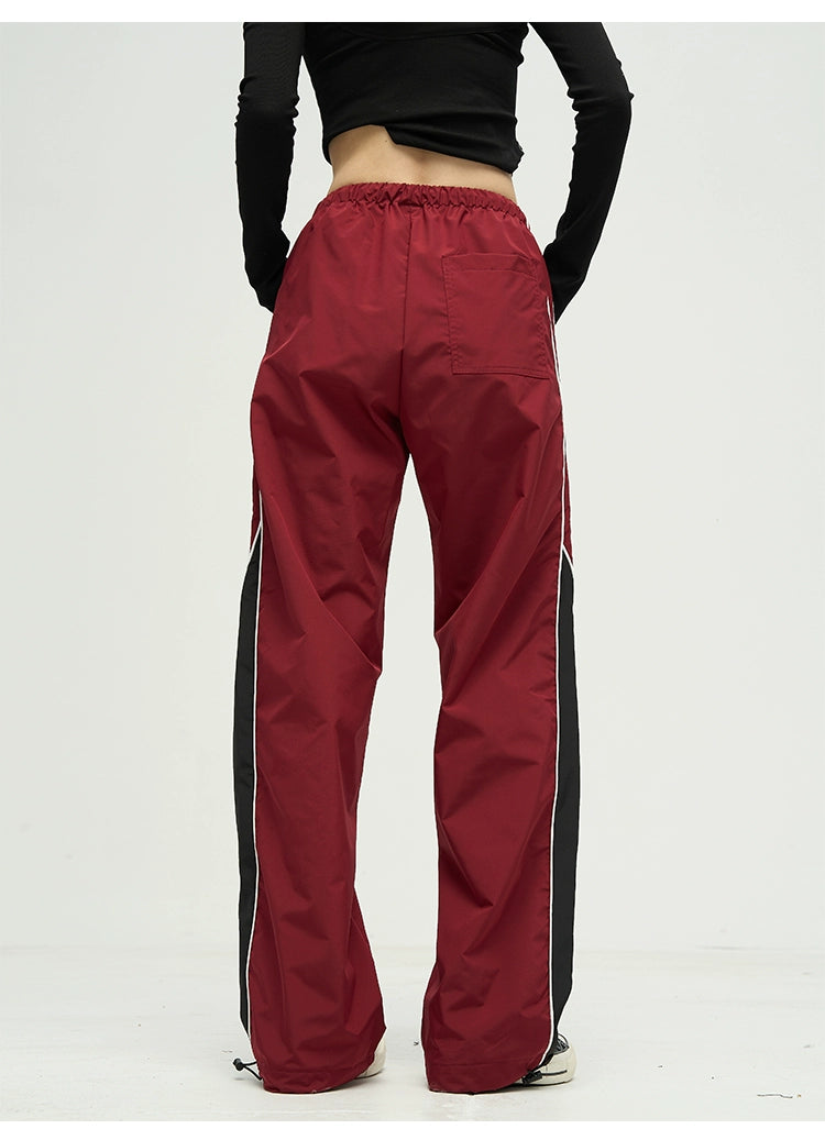 Colorblock Wide Leg Track Pants