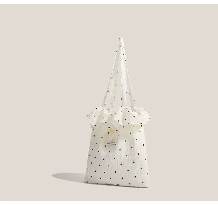 Frosted Ditsy Ruffle Tote