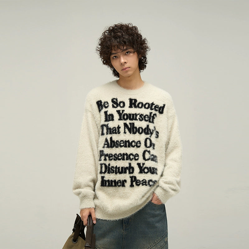 Fuzzy Motivational Quote Sweater