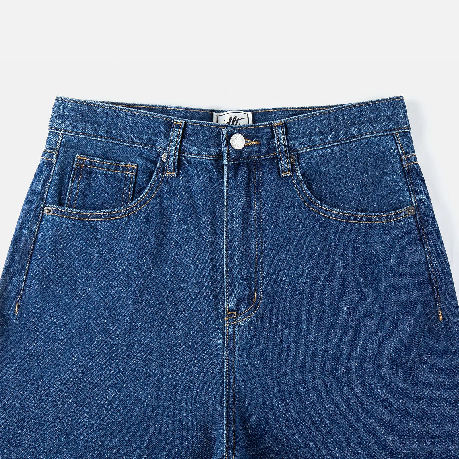 Deep Indigo Wide-Leg Jeans