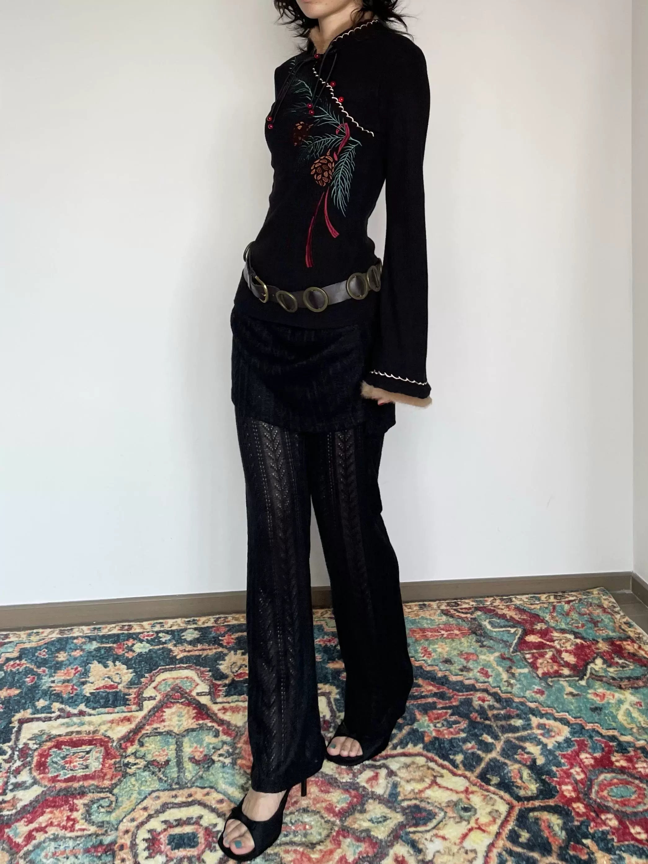 Pine Embroidered Sweater