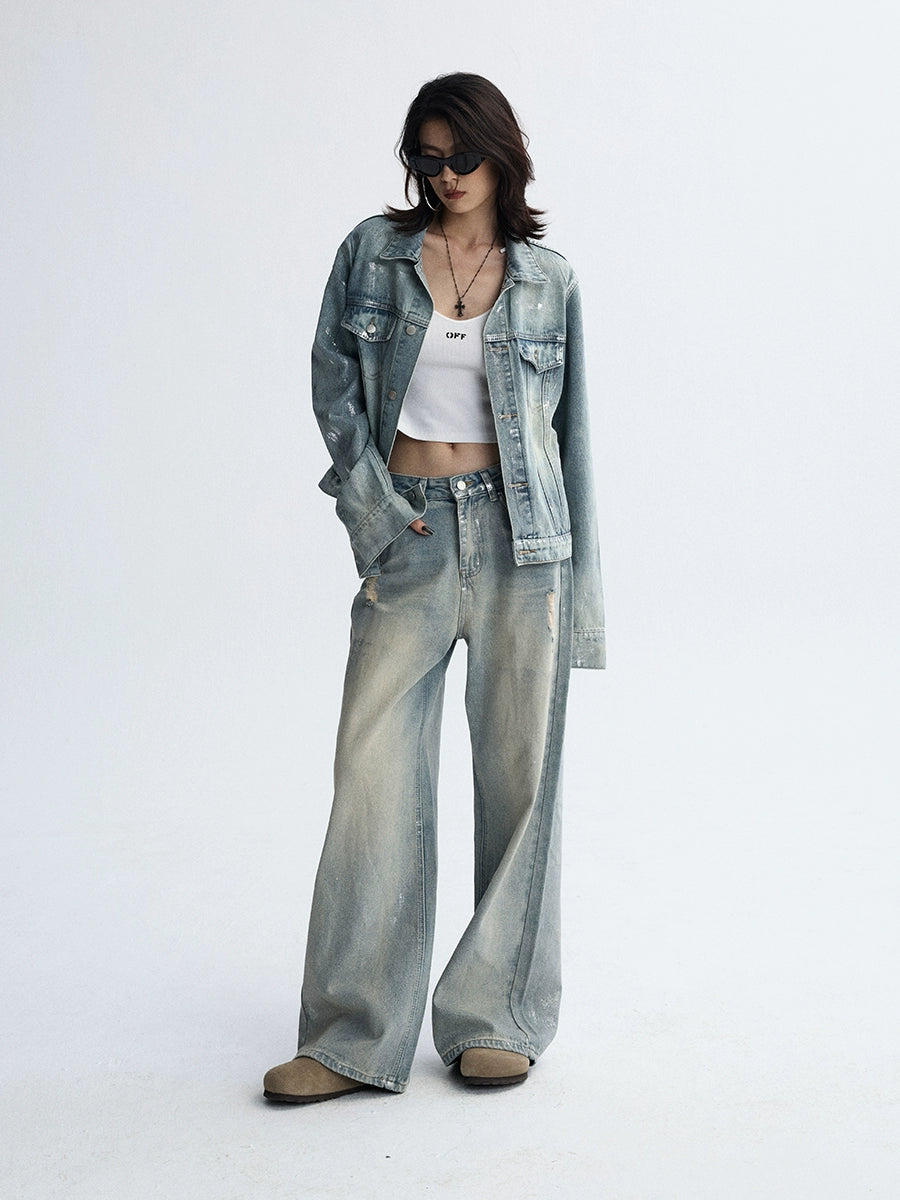 Tide‑Worn Wide‑Leg Jeans